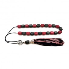 ΦΥΣ-112Α-Κομπολόι Λιβάνι Κόκκινο Μαύρο 9x11mm