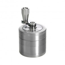 Grinder Mini with Crank by Heisenberg Silver