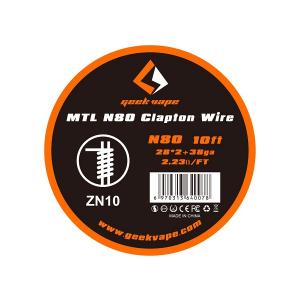 Geek Vape MTL N80 Fused Clapton Wire 10ft 28*2+38GA ZN10