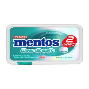 Mentos Καραμέλες Clean Breath Wintergreen 21gr