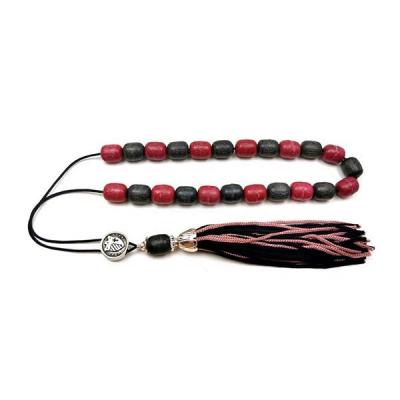 ΦΥΣ-112Α-Κομπολόι Λιβάνι Κόκκινο Μαύρο 9x11mm