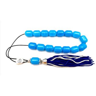 ΡΗΤ-131Α-Κομπολόι Ρητίνη Γαλάζιο 12x15mm