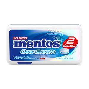 Mentos Καραμέλες Clean Breath Peppermint 21gr